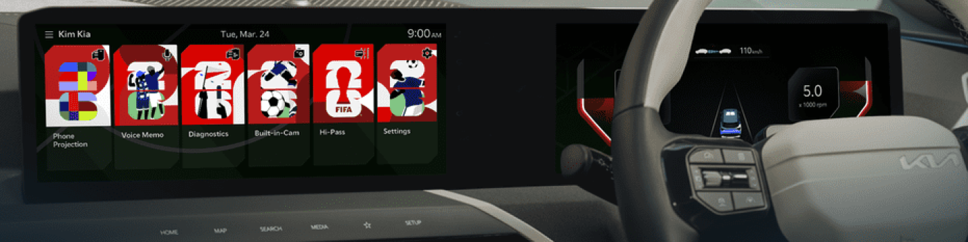 لعرضها عبر شاشات سياراتها.. كيا تطلق مواضيع خاصة بكأس العالم 2026 تعزز حماس كرة القدم عالمياً